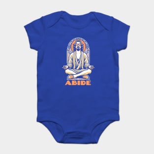 Zen Mindful Dude Lebowski Meditation Retro Baby Bodysuit